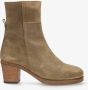 Shabbies Amsterdam Shabbies Lieve G Ankle Boot Enkellaarsjes Enkelboots met rits Dames Beige - Thumbnail 4