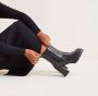 Mace Chelsea boots Dames Laarzen Damesschoenen Leer 22I110A Zwart - Thumbnail 6