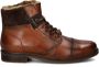 Bugatti Mirato gevoerde leren veterboots cognac - Thumbnail 1