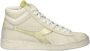 Diadora Game L High Waxed Metal Wn Sneakers Leren Sneaker Dames Wit - Thumbnail 3