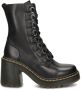 Dr. Martens Zwarte dameslaarzen met middelhoge hak en veters Zwart Dames - Thumbnail 1