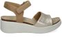 ECCO Flowt Wedge Cork Sandalen beige Nubuck Dames - Thumbnail 2