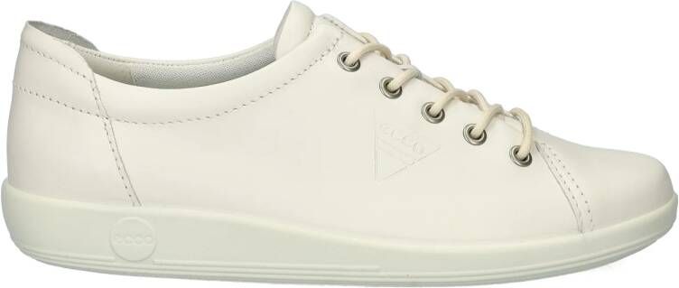 Ecco Soft 2.0 leren veterschoenen wit