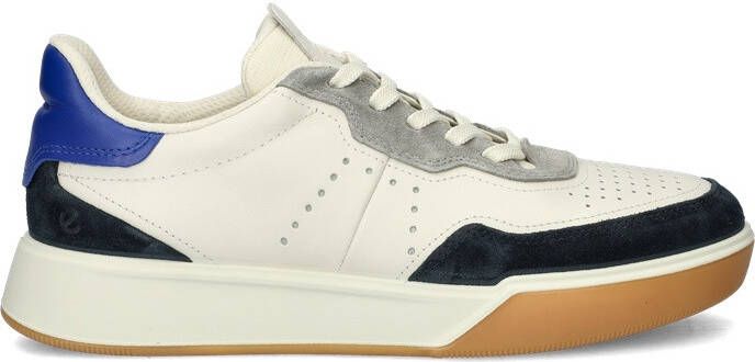 ECCO Street Court heren sneaker Wit blauw