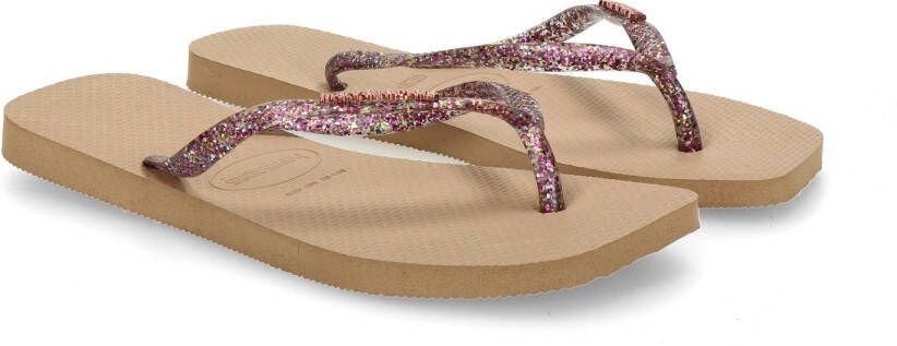 Havaianas Square Logo Metallic slippers