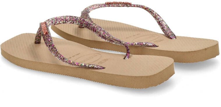 Havaianas Square Logo Metallic slippers