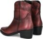 Nelson Brenda leren enkellaarzen rood metallic - Thumbnail 5