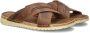 Nelson Forrest leren slippers cognac - Thumbnail 4