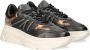 PS Poelman Jana chunky leren sneakers zwart - Thumbnail 5