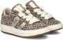 Nelson Kids suède sneakers met panterprint beige zwart - Thumbnail 2