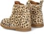 Nelson Kids leren veterboots met ponyhaar en panterprint beige Meisjes Leer 25 - Thumbnail 5