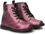 Nelson Kids leren veterboots paars metallic - Thumbnail 4