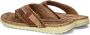 Nelson leren teenslippers cognac - Thumbnail 4