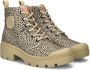 Palladium Pallabase Safari dames veterboot Beige zwart - Thumbnail 4