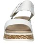 Rieker Witte leren sandaal met print White Dames - Thumbnail 58