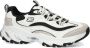 Skechers Arch Fit D'Lites chunky sneakers wit zwart - Thumbnail 5