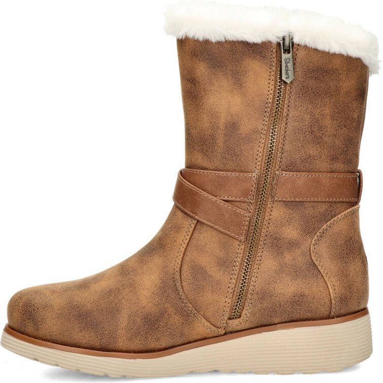 Skechers Keepsake Wedge gevoerde boots