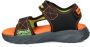 Skechers S-Slights Creature of Splash sandalen met lampjes zwart oranje Jongens Imitatieleer 30 - Thumbnail 6