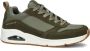 Skechers Uno Stacre Heren Sneakers Olijfgroen - Thumbnail 2