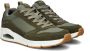 Skechers Uno Stacre Heren Sneakers Olijfgroen - Thumbnail 11