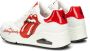 Skechers Sneakers UNO ROLLING STONES met zijprint vrijetijdsschoen halfhoge schoen veterschoen - Thumbnail 15