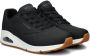 Skechers Dames Sneaker Uno 73690 BLK Zwart Wide Fit - Thumbnail 3