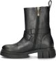 Tommy Hilfiger chunky leren bikerboots zwart - Thumbnail 3