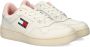 TOMMY JEANS Tommy Hilfiger Retro Basket Essential dames sneaker Wit roze - Thumbnail 8