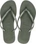 HAVAIANAS Teenslippers Dames Slim Logo Metallic Maat: 41 42 Materiaal: Rubber Kleur: Groen - Thumbnail 5