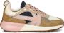 Kaotiko Detroit Multi chunky suède sneakers beige multi - Thumbnail 2