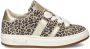 Nelson Kids suède sneakers met panterprint beige zwart - Thumbnail 1