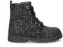 Nelson Kids leren veterboots met glitters zwart Meisjes Leer Effen 23 - Thumbnail 2