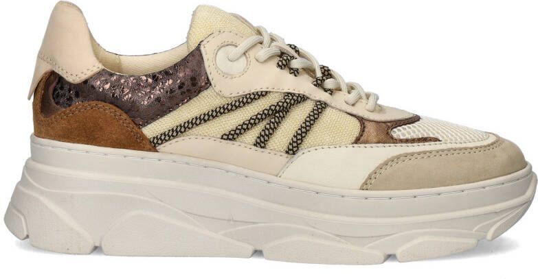 PS Poelman Jana dames sneaker Beige multi