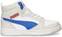 PUMA Rebound V6 Mid Jr Unisex Sneakers White-Vivid Blue-Feather Gray - Thumbnail 4