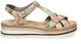 Rieker Gouden Metallic Sandaal met Print Multicolor Dames - Thumbnail 3