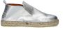 SHABBIES Espadrilles Dames Elche Lofa Metallic Maat: 40 Materiaal: Leer Kleur: Zilver - Thumbnail 4