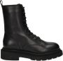 Shabbies Amsterdam Mirle leren veterboots zwart - Thumbnail 1