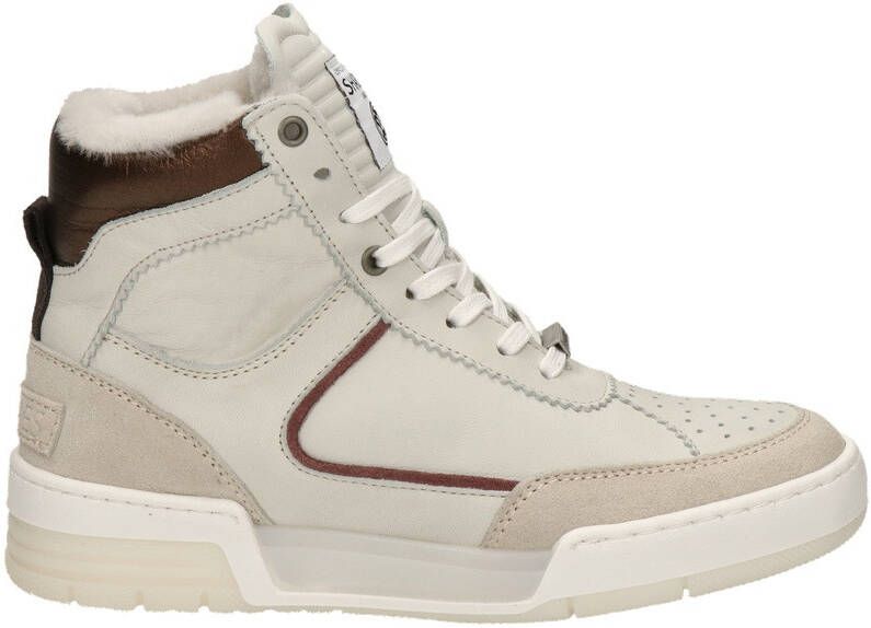 Shabbies Amsterdam White Rose hoge sneakers