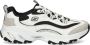 Skechers Arch Fit D'Lites chunky sneakers wit zwart - Thumbnail 2