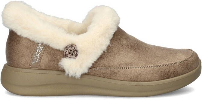 Skechers Hands Free Slip-Ins Cozy Escape dames pantoffel Taupe