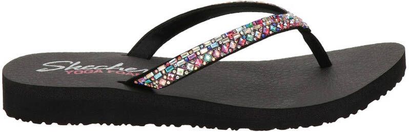 Skechers Meditation dames slipper Zwart multi