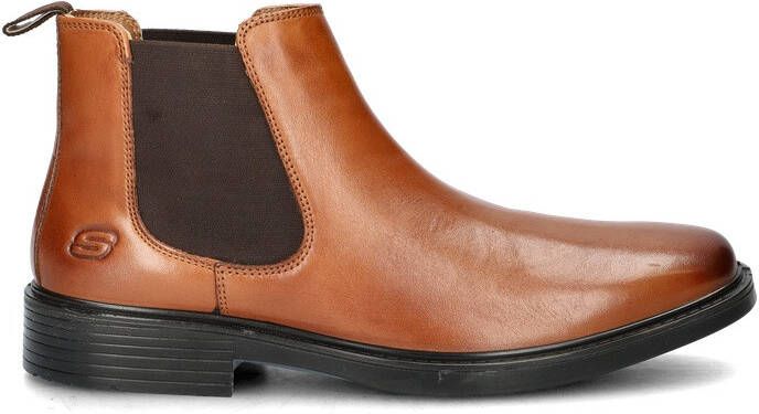 Skechers Miller heren chelseaboot Cognac