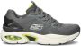 Skechers Skech-Air Ventura 232655-CCLM Mannen Grijs Sneakers Sportschoenen - Thumbnail 3