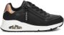 Skechers Uno Gen1 Zip And Stride Meisjes Sneakers Zwart;Ros�goud - Thumbnail 6