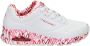 Skechers Uno Loving Me sneakers wit rood roze - Thumbnail 2