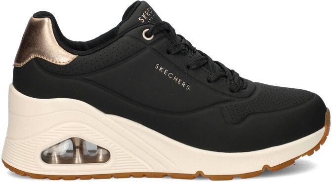 Skechers Sneakers UNO WEDGE-HI STEPS wedge sneaker veterschoen met air-cooled memory foam