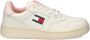 TOMMY JEANS Tommy Hilfiger Retro Basket Essential dames sneaker Wit roze - Thumbnail 3