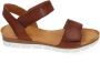 AQA Shoes A8570 Volwassenen Platte sandalenDames Sandalen Cognac - Thumbnail 3