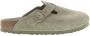 Birkenstock Suede Leather Boston Platte Schoenen Green - Thumbnail 3