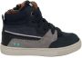 BunniesJR 224751-129 Jongens Hoge Sneakers Blauw Leer Veters - Thumbnail 4